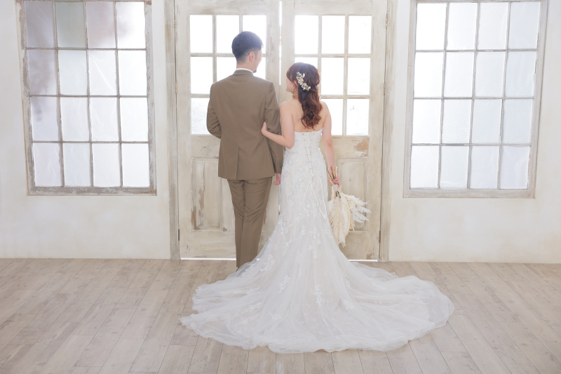 挙式の入場シーンを再現