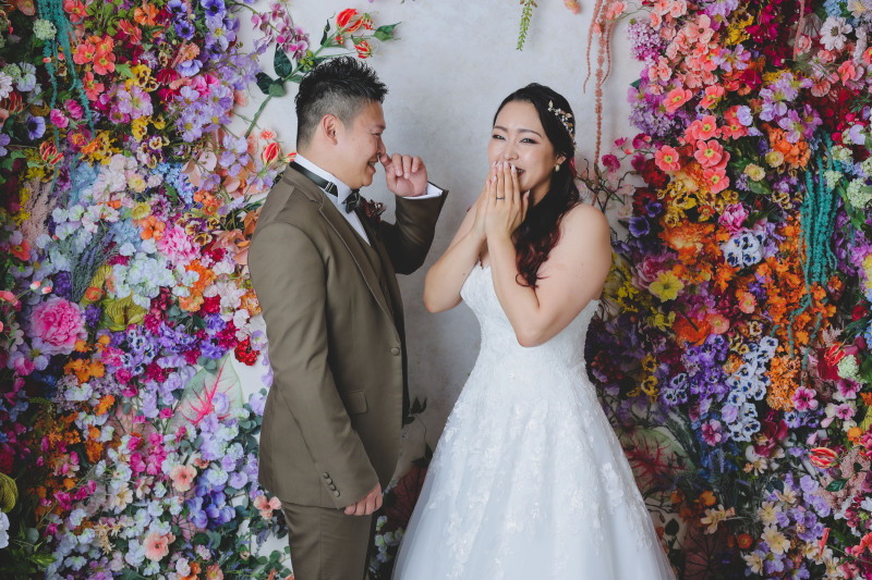 カラフルなお花の