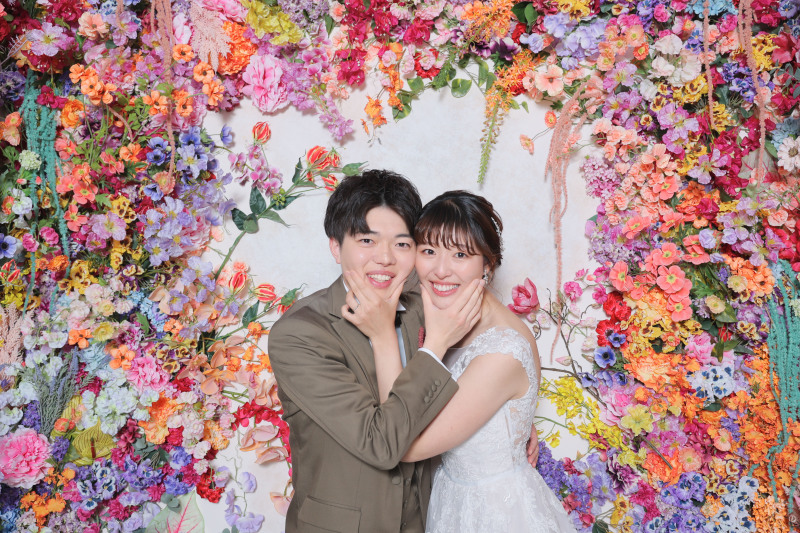 華やかなお花と！