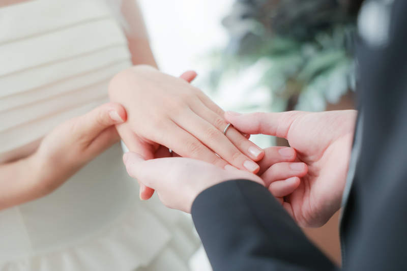 指輪交換のお手元