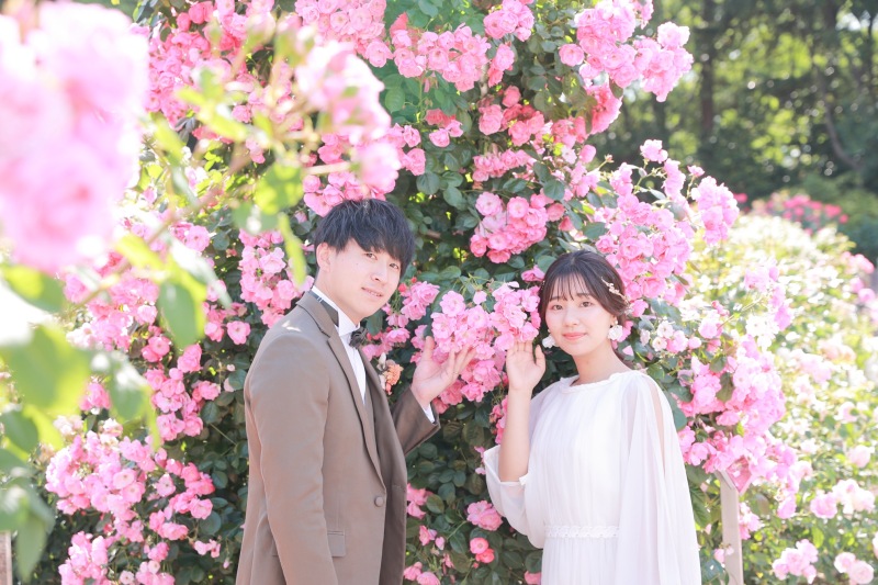 ピンクのお花と