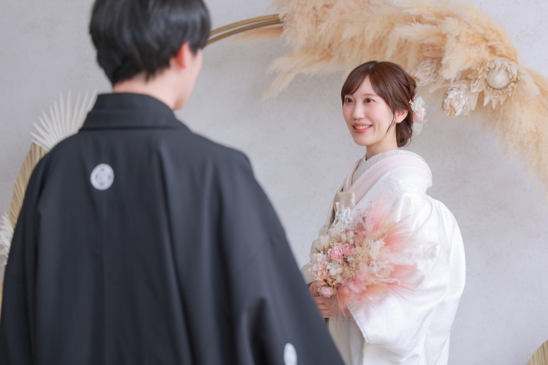 新郎様と見つけあって