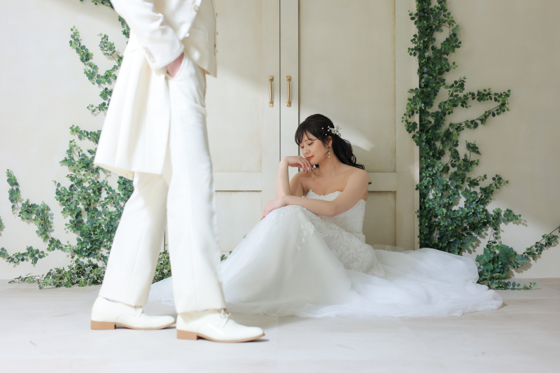 うつむく新婦様