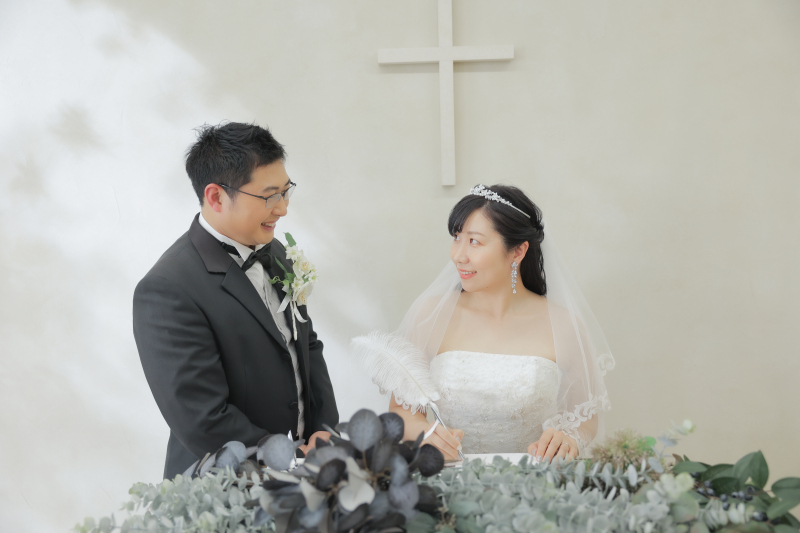 向き合うおふたり