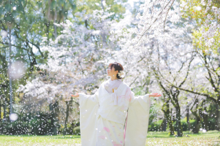 春の和装ロケーション