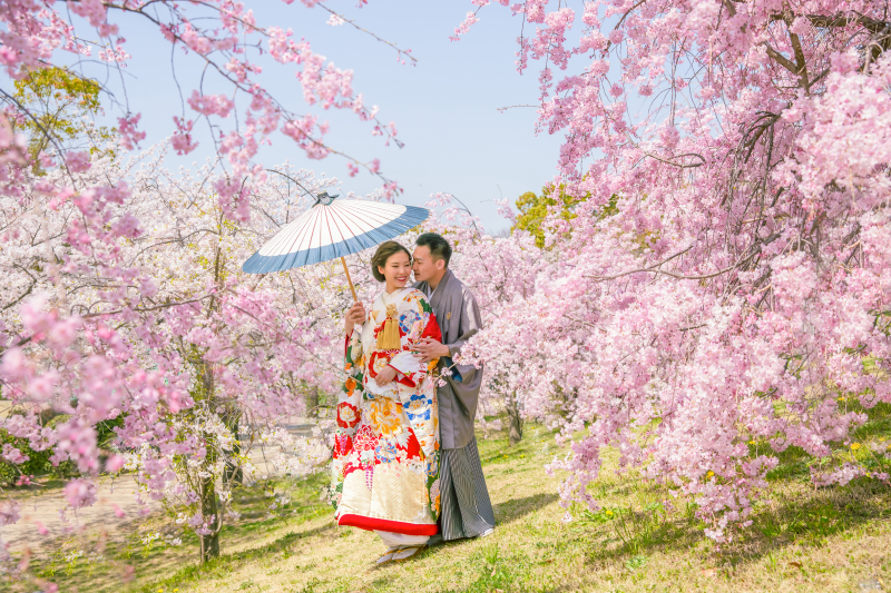 満開の桜を一緒に見れて幸せ♪