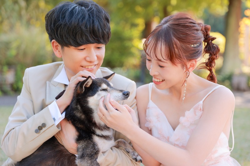 まずはワンちゃんと