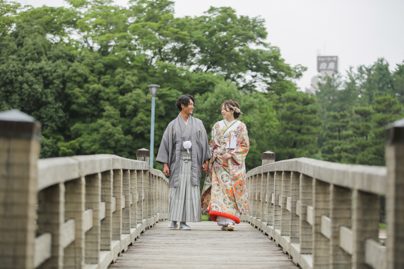 橋の上から撮影スタート