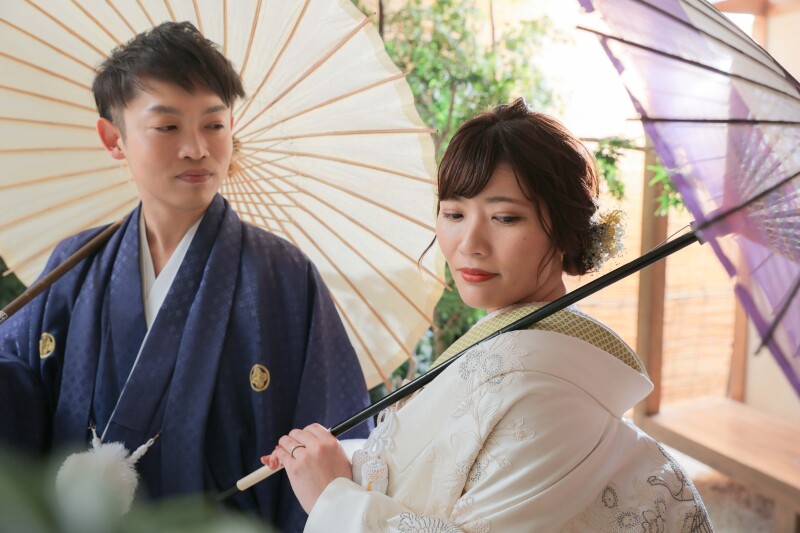 ご新婦様にピントを合わせて