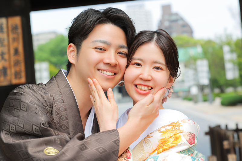 お顔を寄せて仲良しショット