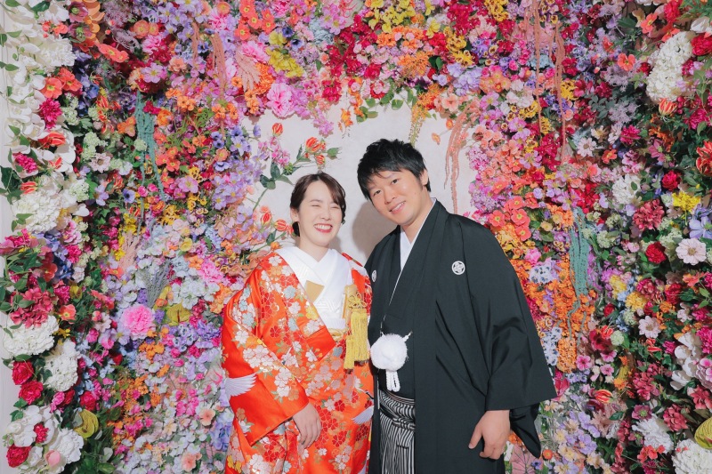 最後はお花と！