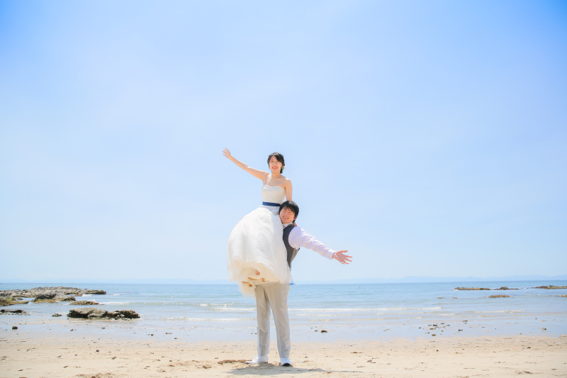 愛知の海で洋装ロケーション！！
