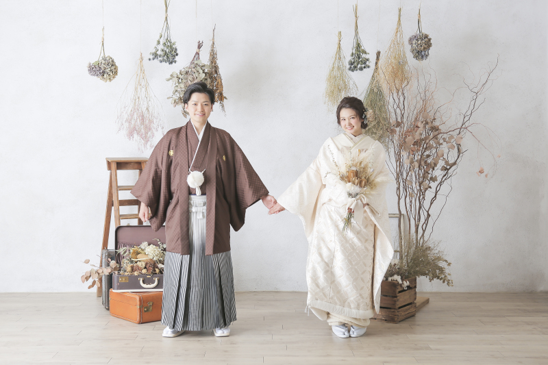 ドライフラワーに囲まれて