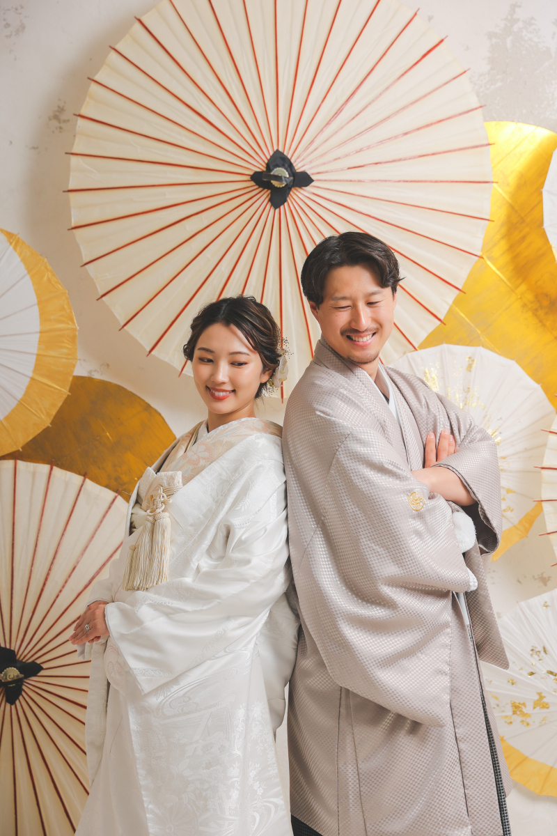 背中合わせショット。