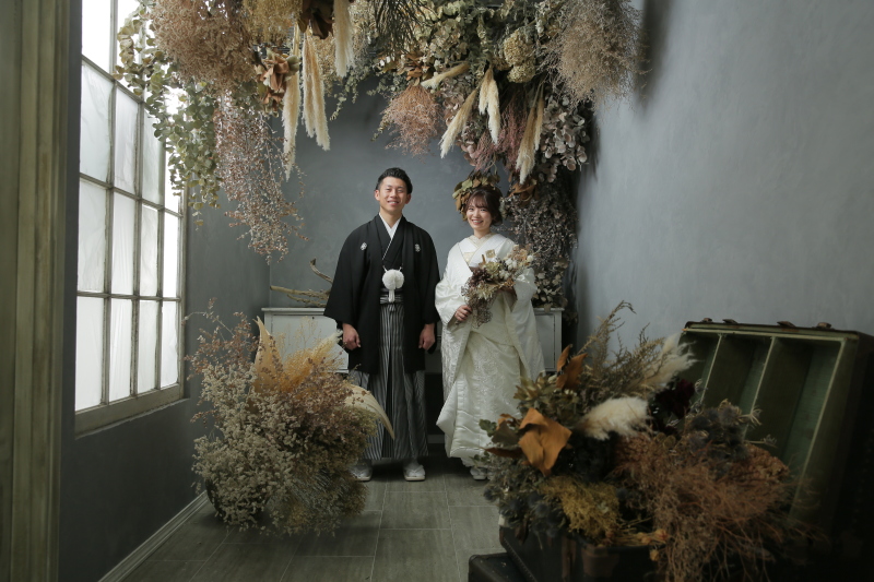 お花に囲まれて