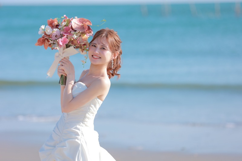 可愛いブーケで