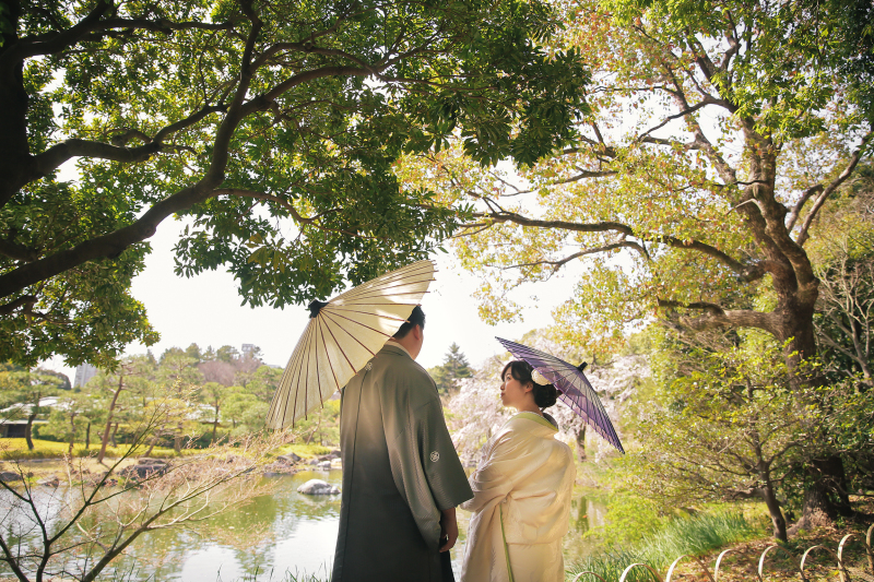 庭園を眺めながら