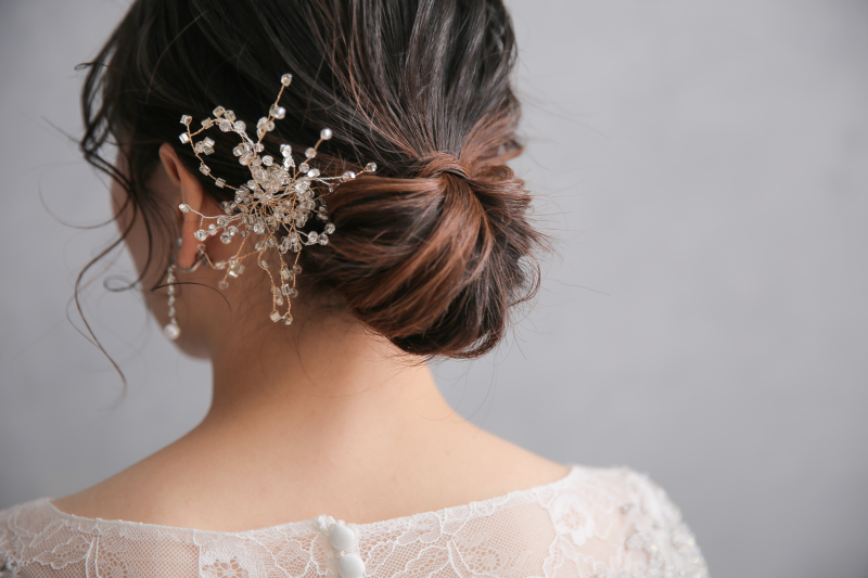 髪型もこだわって