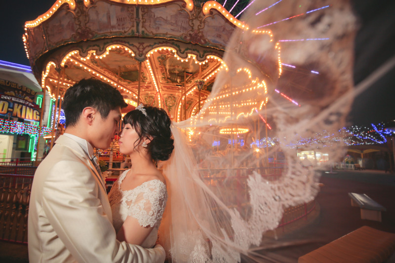 ベールをつけて