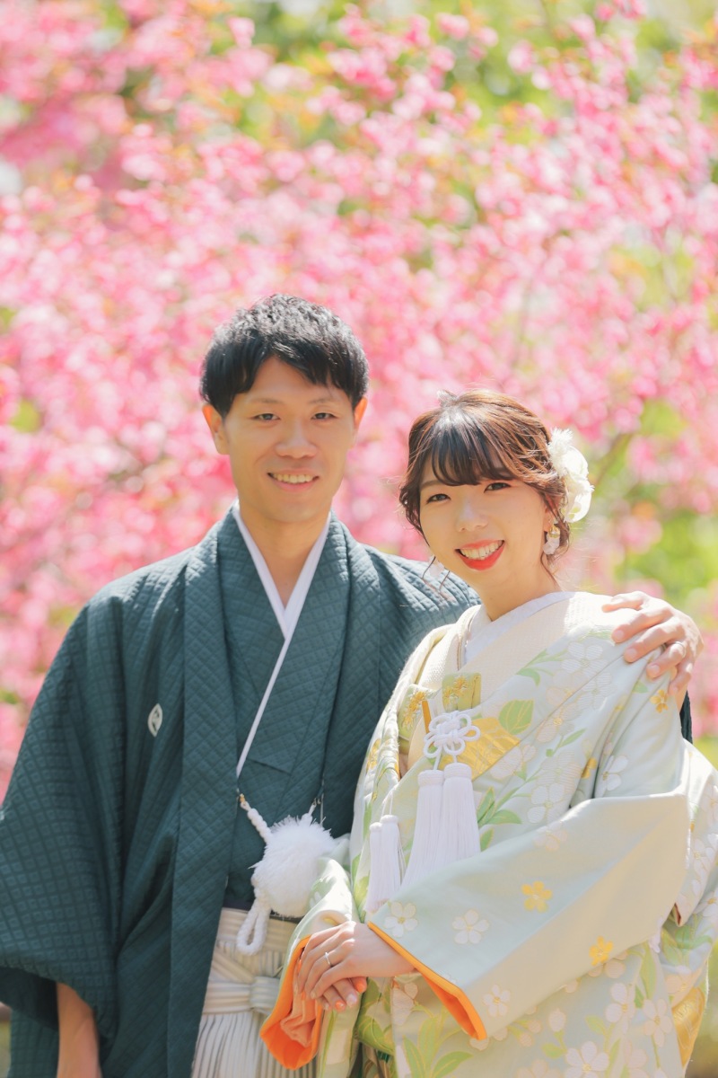 濃い色合いの桜