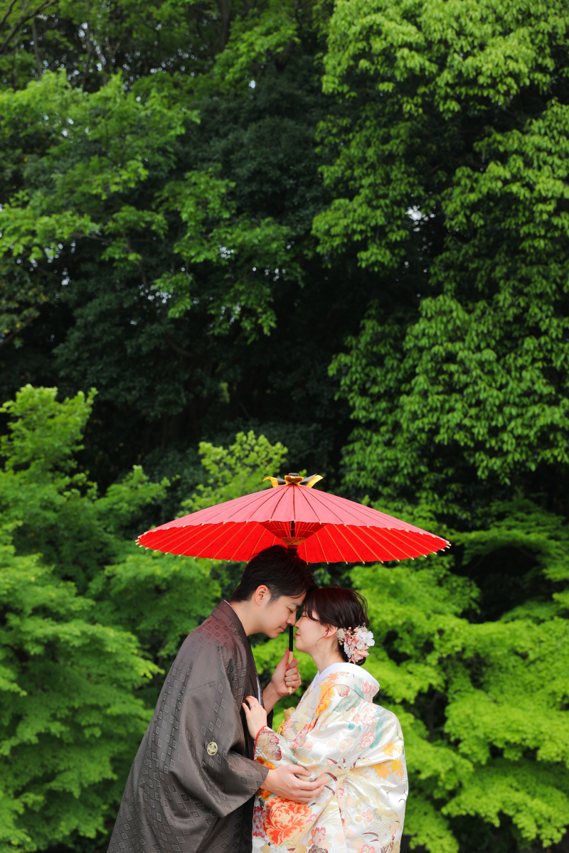 和傘を使用して