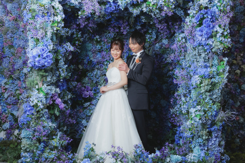 お花に囲まれて