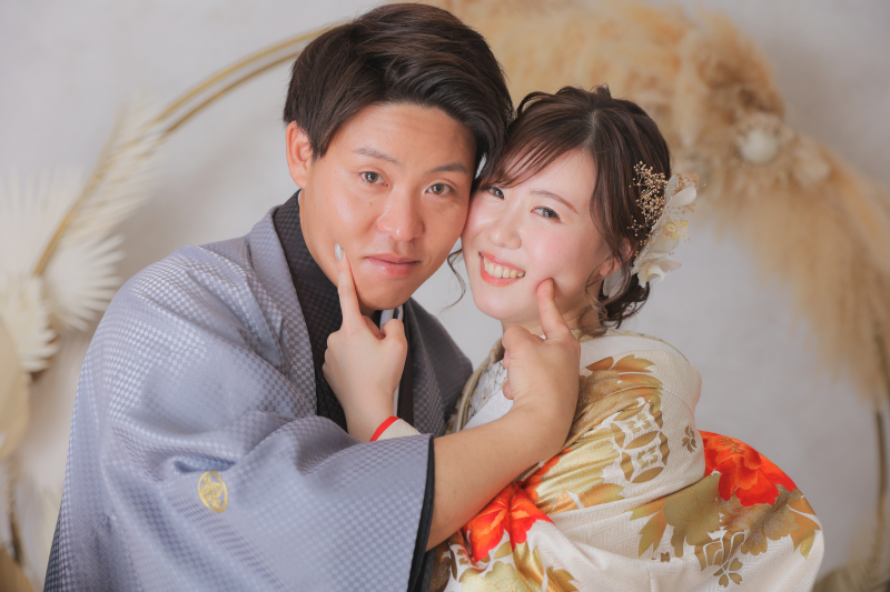 ピッタリくっついて。