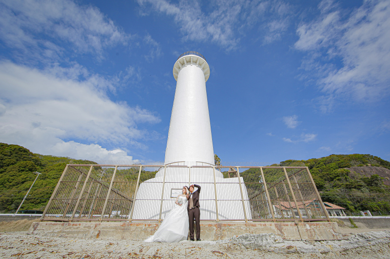 灯台背景はやっぱり迫力あります。