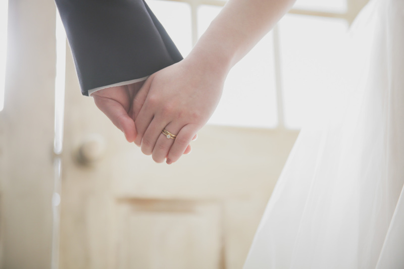 アンティークのドア前で