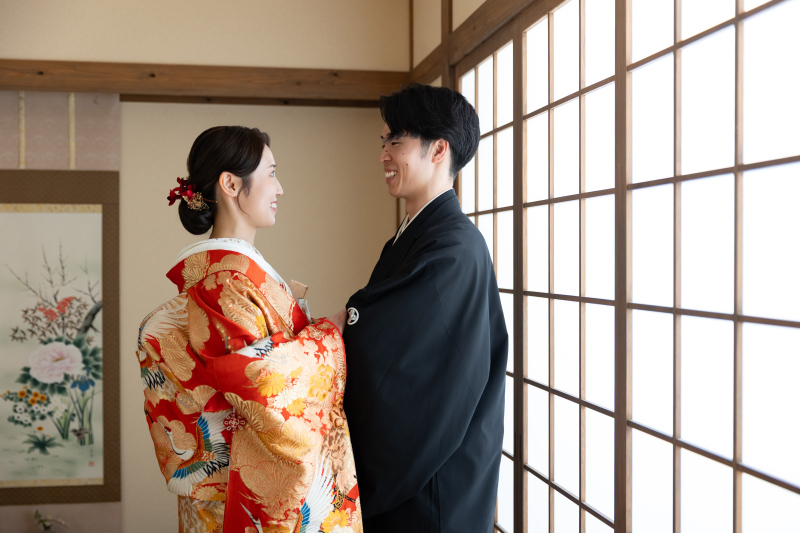 笑顔の２人