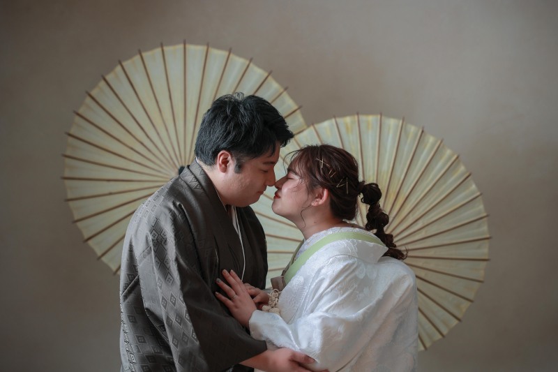 和傘を背景に使っても