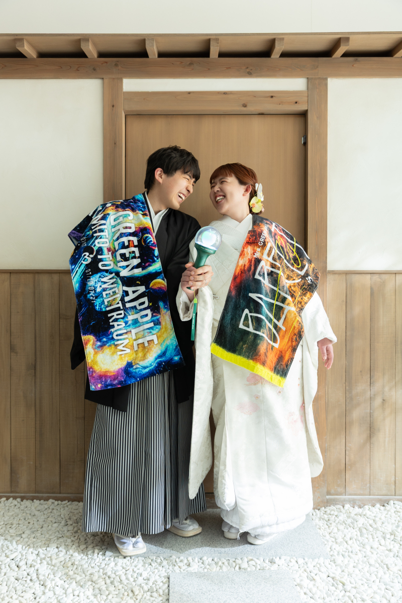 好きなアーティストグッズと残す和装写真