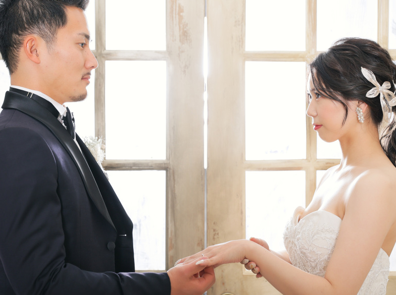 指輪をはめる、あのシーン。