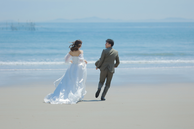 海に向かって！