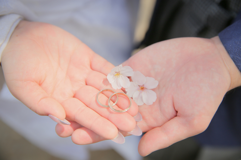 落ちている桜も....