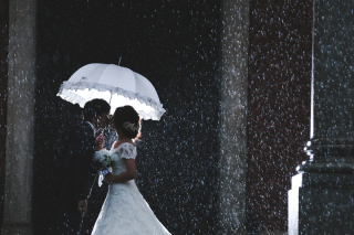 雨のロケーション撮影