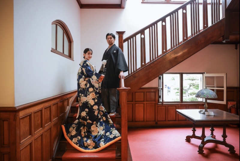 レトロな洋和館での和装