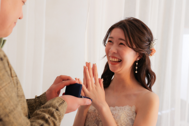 新婦様のキュートな表情