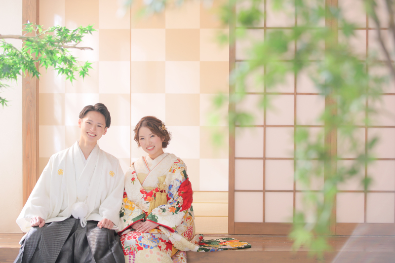 縁側ショットも屋内庭園ならでは!