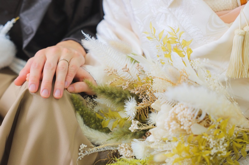ドライフラワーブーケと