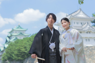 和装が似合う名古屋城での撮影