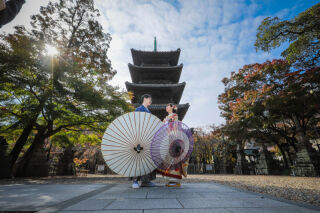 風情あるお寺での撮影