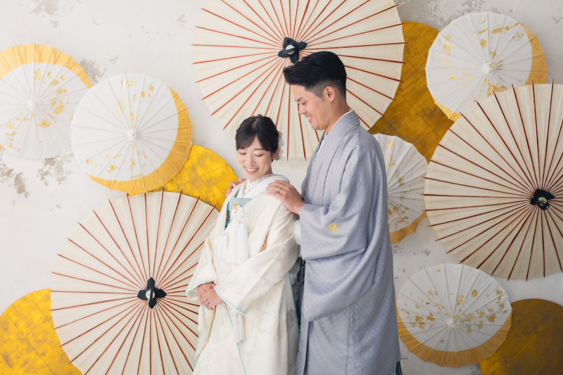 番傘をあしらった背景