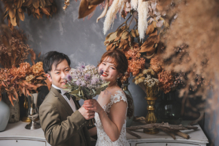 ドライフラワーと一緒に。