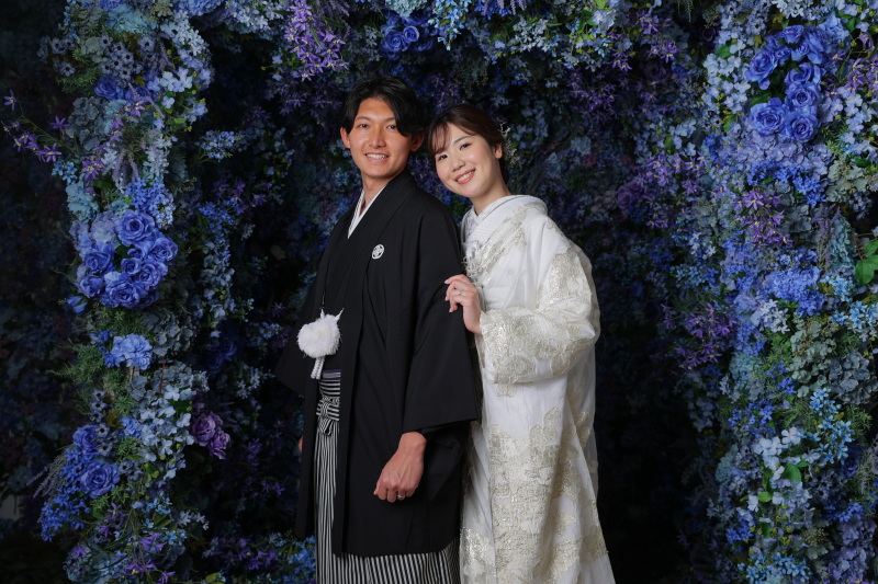 お花に囲まれて