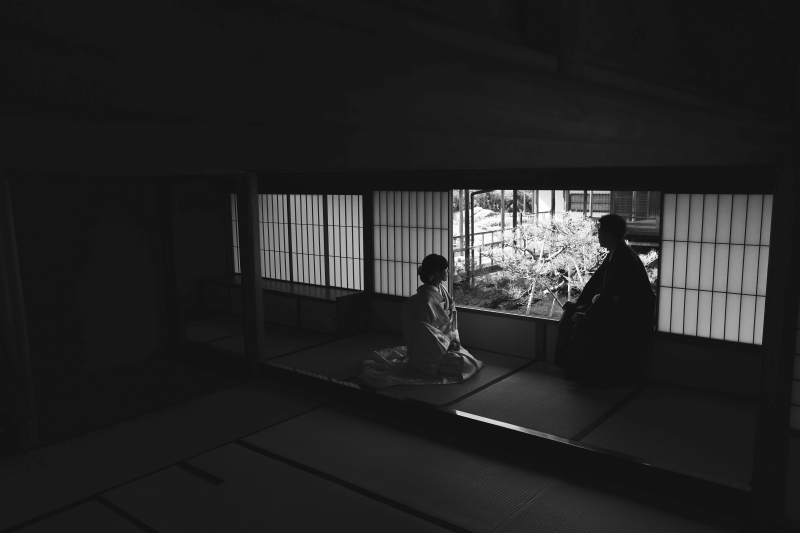 モノクロ×お茶室