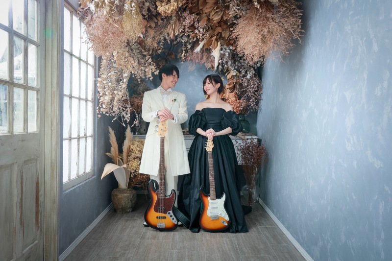 ギターとおふたり。
