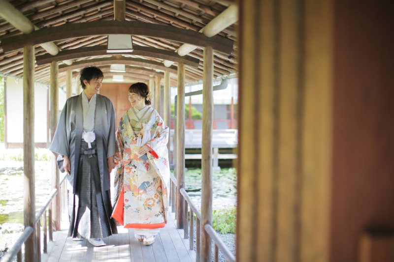 珍しい渡り廊下のあるロケ地