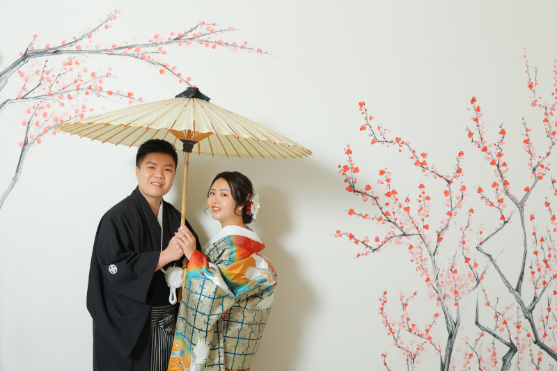 和傘を使用して