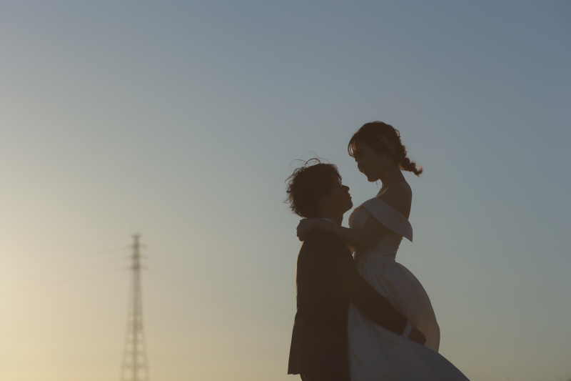 夕暮れ時の庄内緑地公園